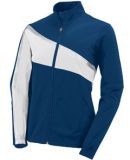 Augusta Sportswear 7735 Women's Aurora Jacket in Navy/ white/ metallic silver