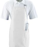 Augusta Sportswear 4350 Full Length Apron with Poc in White