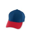 Augusta Sportswear 6236 Youth Athletic Mesh Cap in Navy/ red