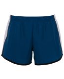 Augusta Sportswear 1266 Girls' Pulse Team Short in Navy/ white/ black