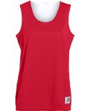 Augusta Sportswear 147 Women's Reversible Wicking  in Red/ white