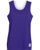 Augusta Sportswear 147 Women's Reversible Wicking  in Purple/ white