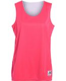 Augusta Sportswear 147 Women's Reversible Wicking  in Power pink/ white