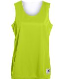 Augusta Sportswear 147 Women's Reversible Wicking  in Lime/ white