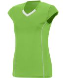 Augusta Sportswear 1219 Girls' Blash Jersey in Lime/ white