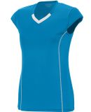 Augusta Sportswear 1219 Girls' Blash Jersey in Power blue/ white