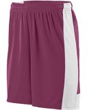 Augusta Sportswear 1606 Youth Lightning Short in Maroon/ white