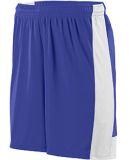 Augusta Sportswear 1606 Youth Lightning Short in Purple/ white