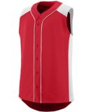 Augusta Sportswear 1662 Sleeveless Slugger Jersey in Red/ white