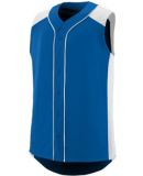 Augusta Sportswear 1662 Sleeveless Slugger Jersey in Royal/ white