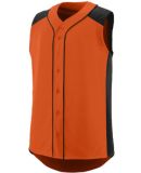 Augusta Sportswear 1663 Youth Sleeveless Slugger J in Orange/ black