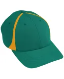 Augusta Sportswear 6311 Youth Flexfit Zone Cap in Dark green/ gold