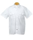 1574 Dickies Short Sleeve Twill Work Shirt  WHITE