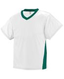 Augusta Sportswear 9725 High Score Jersey in White/ dark green