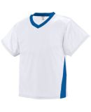 Augusta Sportswear 9726 Youth High Score Jersey in White/ royal