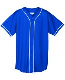 Augusta Sportswear 593 Wicking Mesh Button Front J in Royal/ white