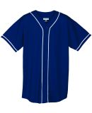 Augusta Sportswear 594 Youth Wicking Mesh Button F in Navy/ white