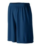 Augusta Sportswear 803 Longer Length Wicking Short in Navy