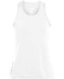 Augusta Sportswear 1203 Girls' Solid Racerback Tan in White