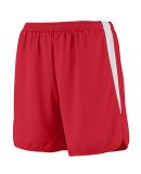 Augusta Sportswear 345 Velocity Track Short in Red/ white