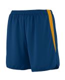 Augusta Sportswear 346 Youth Velocity Track Short in Navy/ gold