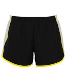 Augusta Sportswear 1265 Women's Pulse Team Running in Black/ white/ power yellow