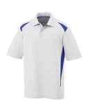 Augusta Sportswear 5012 Two-Tone Premier Sport Shi in White/ purple