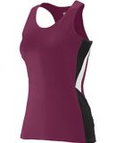 Augusta Sportswear 334 Women's Sprint Jersey in Maroon/ black/ white