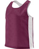 Augusta Sportswear 968 Women's reversible Tricot M in Maroon/ white