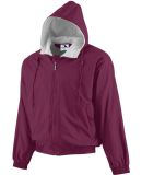 Augusta Sportswear 3281 Youth Hooded Taffeta Jacke in Maroon