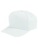 Augusta Sportswear 6207 Youth Five-Panel Cotton Tw in White