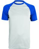 Augusta Sportswear 1508 Wicking Short Sleeve Baseb in White/ royal