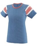 Augusta Sportswear 3014 Girls' Fanatic Tee in Royal/ red/ white