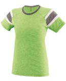 Augusta Sportswear 3014 Girls' Fanatic Tee in Lime/ slate/ white