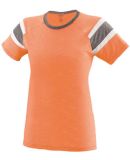 Augusta Sportswear 3014 Girls' Fanatic Tee in Light orange/ slate/ white