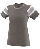 Augusta Sportswear 3014 Girls' Fanatic Tee in Slate/ athletic heather/ white