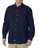 WL300 Dickies Long Sleeve Button Down Denim Shirt  RINSED INDIGO