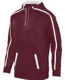 Augusta Sportswear 5554 Stoked Tonal Heather Hoodi in Maroon/ white