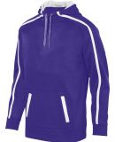 Augusta Sportswear 5554 Stoked Tonal Heather Hoodi in Purple/ white