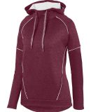 Augusta Sportswear 5556 Ladies Zoe Tonal Heather H in Maroon/ white