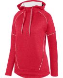 Augusta Sportswear 5556 Ladies Zoe Tonal Heather H in Red/ white