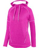 Augusta Sportswear 5556 Ladies Zoe Tonal Heather H in Power pink/ white