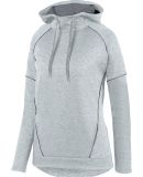 Augusta Sportswear 5556 Ladies Zoe Tonal Heather H in Silver/ graphite