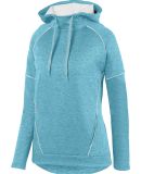 Augusta Sportswear 5556 Ladies Zoe Tonal Heather H in Aqua/ white