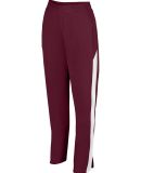 Augusta Sportswear 7762 Women's Medalist Pant 2.0 in Maroon/ white