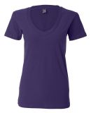 J America 8169 Ladies' V Neck Slub T Shirts in Very berry