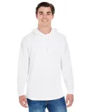 J America 8228 Hooded Game Day Jersey T-Shirt in White