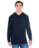 J America 8228 Hooded Game Day Jersey T-Shirt in Navy