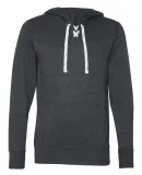 J America 8231 Sport Lace Jersey Hooded Pullover T Charcoal Heather