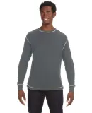 J America 8238 Vintage Long Sleeve Thermal T-Shirt in Charcoal heather/ vintage white